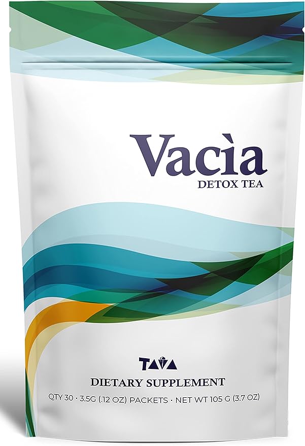 TAVA Vacia Detox Tea Supplement, Boosts Energy, Supports Joint Mobility and Immune System, Contains 30 Packets (3.5g per pack)