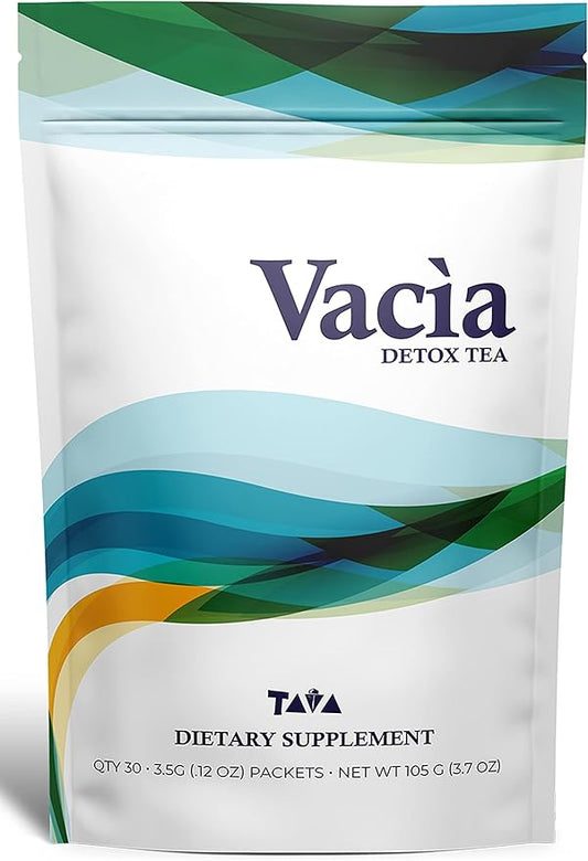 TAVA Vacia Detox Tea Supplement, Boosts Energy, Supports Joint Mobility and Immune System, Contains 30 Packets (3.5g per pack)