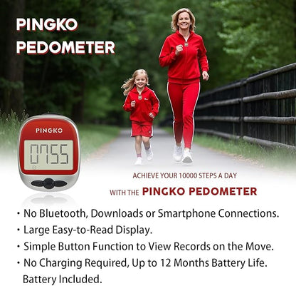 PINGKO Outdoor Multi-Function Portable Sport Pedometer Step/Distance/Calories/Counter