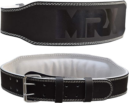 MRX Weight Lifting Belt Genuine Leather - 4 8mm Thick