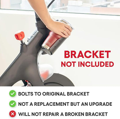 Extra Large Bottle Holders for Peloton Bike for Original Peloton or Peloton Bike+ - All Metal Design - Fits YETI + Nalgene + Hydro Flask (Original Peloton Bike)