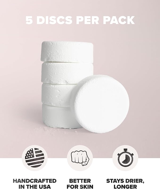 Friction Labs Chalk Discs - Premium Gym Chalk Blocks for Rock Climbing, Weight Lifting, Gymnastics, & Bowling - Moisture Absorbing Gym Chalk- 5 Individual 0.85oz Block Chalk Discs