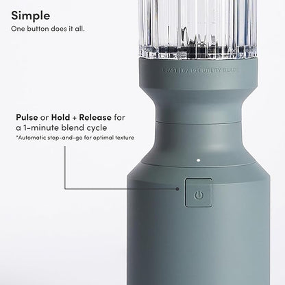 Beast Mighty 850 | Premium Compact Personal Blender | Smoothies, Shakes, Dressings, Sauces, Desserts, Dips | Blends Ice and Frozen Fruit | Includes Extra Lids and Straws | 850W (Mist)