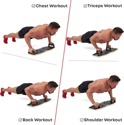 Push Up Board Workout Equipment for Chest Triceps, Back, Arms Muscles, Fitness Portable Pushup Board For Man And Women, Perfect Multi-Functional Push-Up Stand Bar Muscle Building by CTRL Sports