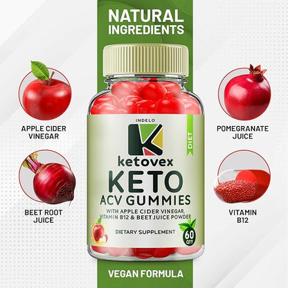 (3 Pack) Ketovex Keto BHB Gummies Advanced Formula, Ketovex BHB Weight Management ACV Gummies Reviews, Ketovex ACV Keto Vex BHB Gummy Gomitas Ketosis, Ketovex Gummies, B12 (180 Gummies)