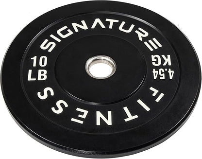 Signature Fitness 2" Olympic Bumper Plate Weight Plates 7FT Olympic