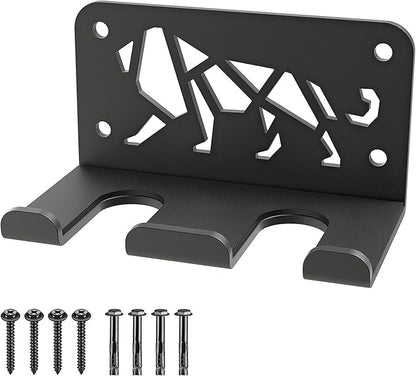 Kipika Versatile Wall Mounted Barbell Holder with Hooks Storage Rack for Barbell Bars Holds Under 33mm Bar Size and Fitness Accessories Space-Efficient Gym Organization for Home & Commercial Use