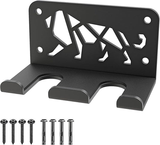 Kipika Versatile Wall Mounted Barbell Holder with Hooks Storage Rack for Barbell Bars Holds Under 33mm Bar Size and Fitness Accessories Space-Efficient Gym Organization for Home & Commercial Use