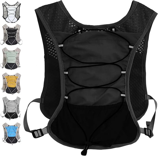 Hydration Running Vest Ultra-Lightweight for Women Men [2025 Upgraded], Breathable All-Weather Water Vest Hiking Backpack, Adjustable Water Backpack for Hiking, Cycling, Trail Marathon Race