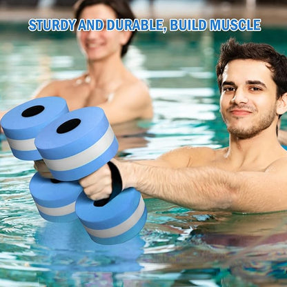 Timoo Aquatic Dumbells Set of 2 Water Dumbells Pool Resistance Water Weight Water Aerobics High-Density EVA-Foam Pool Fitness