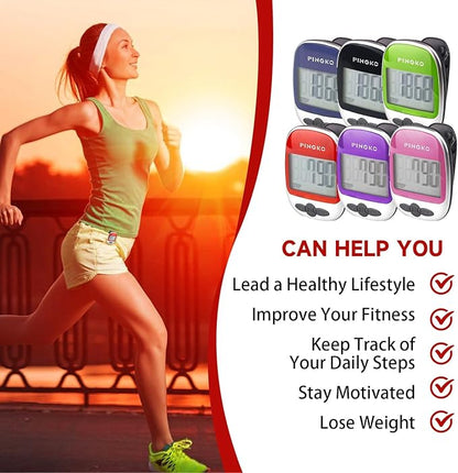 PINGKO Outdoor Multi-Function Portable Sport Pedometer Step/Distance/Calories/Counter
