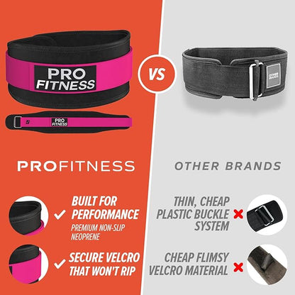 ProFitness Weight Lifting Belt for Women - 4''