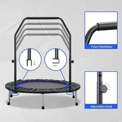 HYD-Parts 40" Foldable Mini Trampoline for Adults and 330lbs