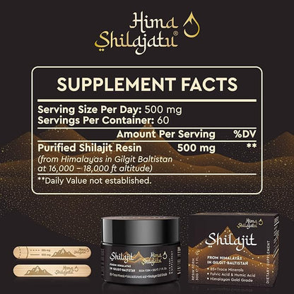 Shilajit Purest Himalayan Shilajit Resin - Gold Grade 100% Pure Shilajit with Fulvic Acid & 85+ Trace Minerals Complex for Energy & Immune Support, Pack of 3 (6 Months Supply)