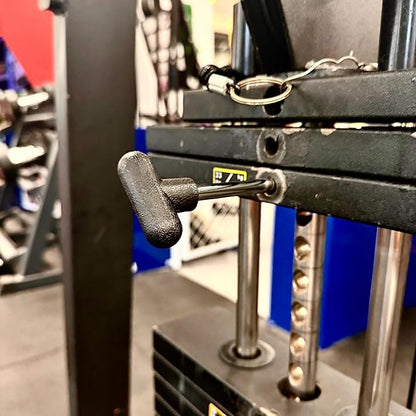T-Shaped Weight Stack Pin Loading Gym Drop Set Performance Lifting for Fitness Home Gym Exercise Machines Parts & Accessories, Pin Tensile 3/8 Inch Diameter 6 Inch Locking Space