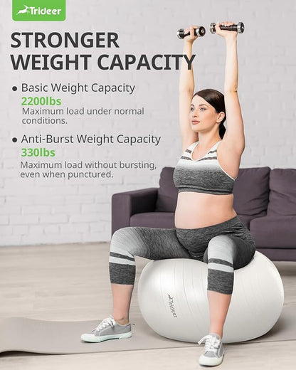 Trideer Yoga Ball Exercise Ball for Working Out 5 Sizes