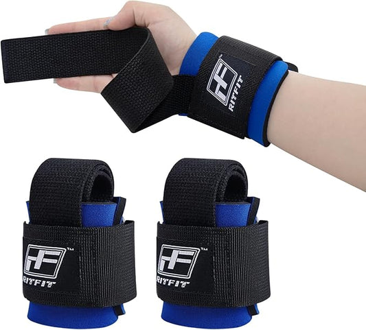 RitFit Lifting Wraps, Wrist Straps for Weightlifting, Wrist Support for Working Out, Bodybuilding, MMA, Powerlifting, Strength Training, Men & Women