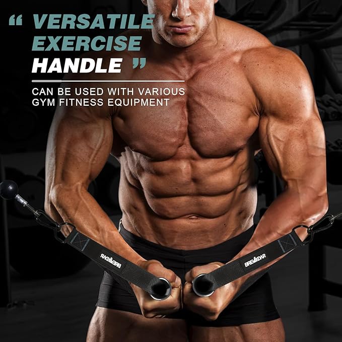 Exercise Handles - Gym Attachments for Cable Machine, Chest Fly, Resistance Bands, Pull up - Foam Handles with Gourd Hooks (Pair)