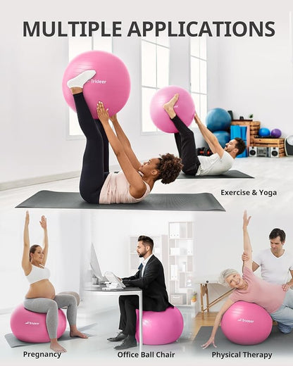 Trideer Yoga Ball Exercise Ball for Working Out 5 Sizes