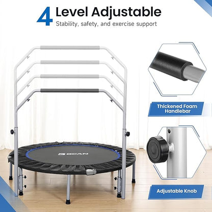BCAN 40/48" Foldable Mini Trampoline Max Load 330lbs/440lbs