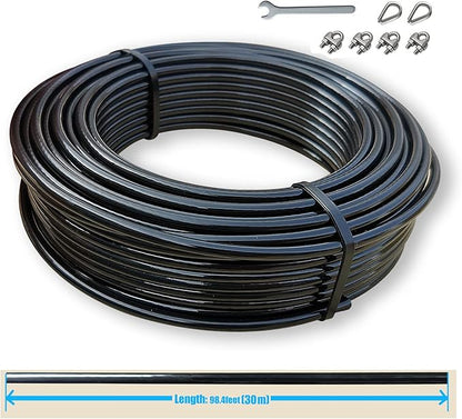 KORIKAHM Replacement Cables for Home Gym, 65.6/98.4 Ft Fitness Pulley Cable, 5mm TPU Coated Weight Machine Steel Cable Replacement for Pulley System Gym