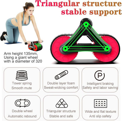 Automatic Rebound Abdominal Wheel，Workout Equipment for Abs