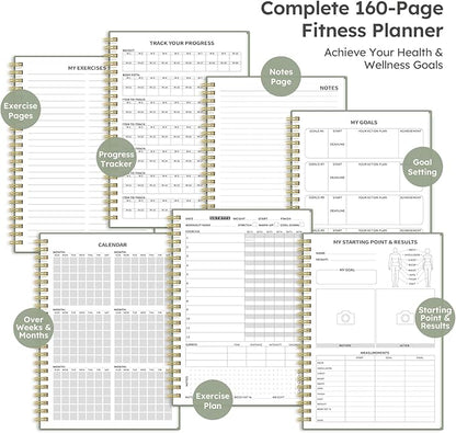 Fitness Workout Journal for Women & Men A5(5.5" x 8.2") Workout