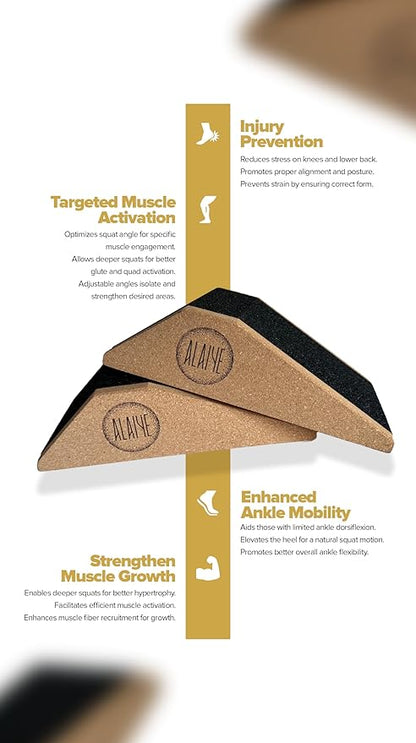 Squat Wedge Blocks - Pack of 2 Non-Slip 30 Day