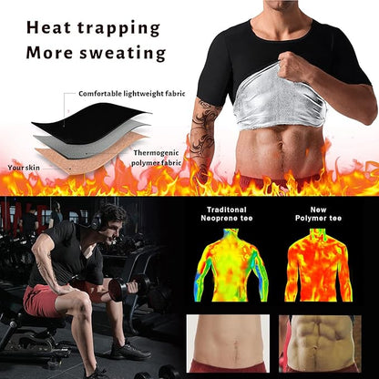 Men Sauna Shirt Sweat Suit Slimming Vest Workout