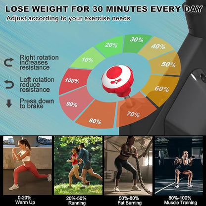Exercise Bike, Exercise Bike for Home, Stationary Indoor Cycling Bike Cardio Gym with pad Holder and LCD Monitor,Silent Belt Drive & 35 LBS Flywheel