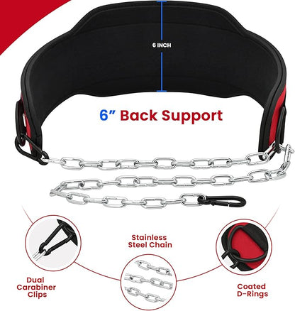 RDX Dip Belt for Weight Lifting 36 Inch 6” Padded
