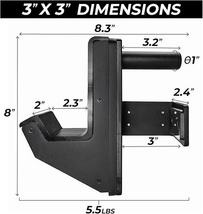 J-Hooks J-Cup Power Rack for 2"x 2" 2.5"x2.5" 3"x3" Tube 1000 LB 2)