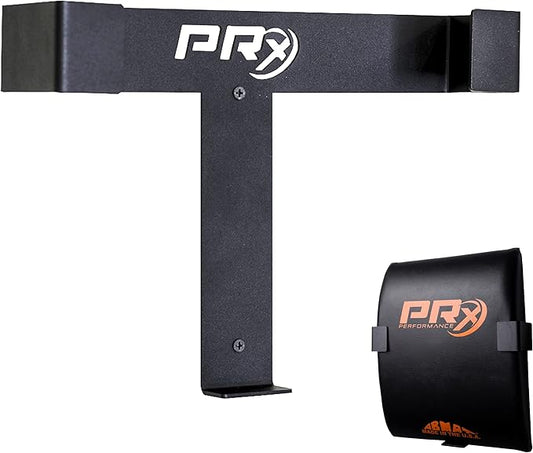 PRx Performance Wall Mounted Ab Mat Holder - Abdominal Exercise Mat Storage, Space Saving, Ideal Home Gym Rack, Commercial Gyms & Ab Workout Support, Gym Wall Storage Solution, Black Powder Coated