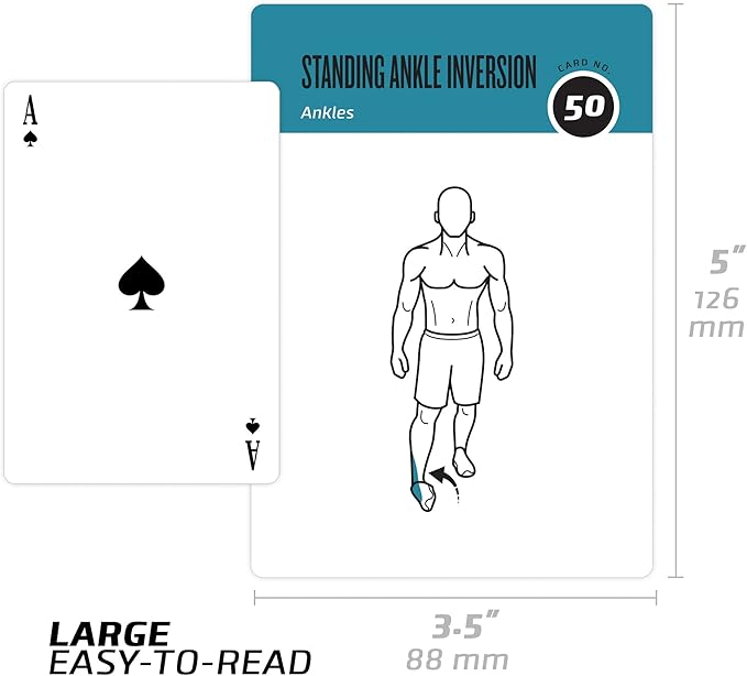 Stretching Workout Cards - Instructional Fitness Deck