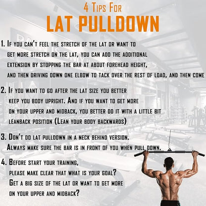 39.4'' Lat Pull Down Bar and 3.74in/95mm Silent