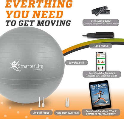 SmarterLife Workout Exercise Ball for Fitness