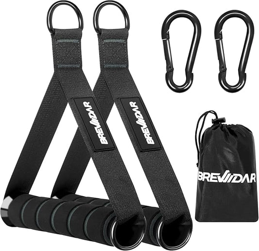 Exercise Handles - Gym Attachments for Cable Machine, Chest Fly, Resistance Bands, Pull up - Foam Handles with Gourd Hooks (Pair)