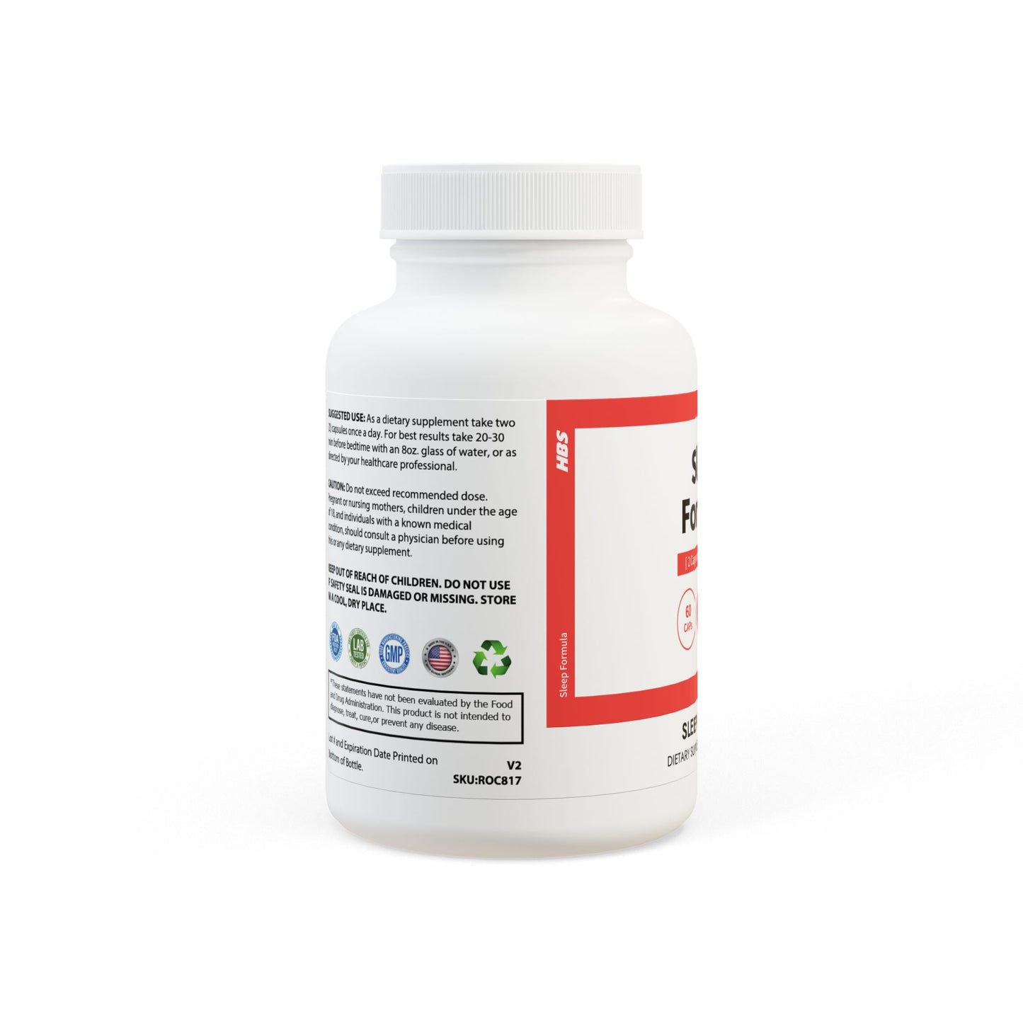 HBS, Sleep Supplement (60 Vegetable Capsules)