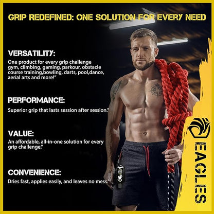 EAGLES Pro Grade Liquid Chalk 50, 120 or 280ml Mess-Free Chalk for Weightlifting, Gymnastics Rock Climbing, Dancing, Pole Grip, Sports & Workout Chalk - Sweat-Resistant and Long Lasting