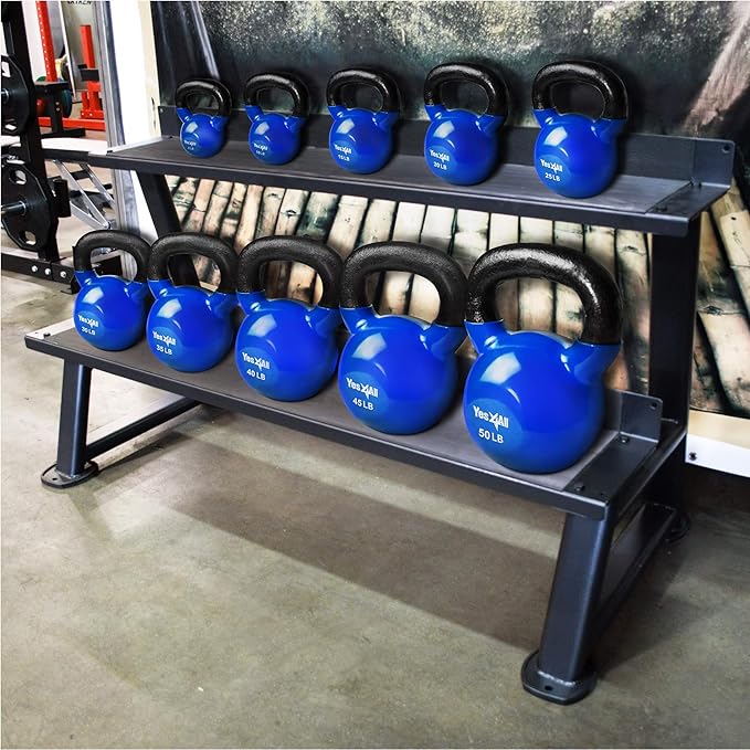 Yes4All Kettlebell Set Vinyl Coated Weights Combo