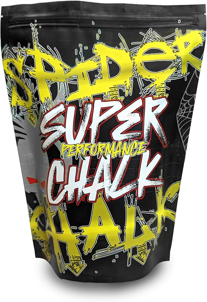 SPIDER CHALK Climbing Chalk Lab-Grade Powder Large 10 oz. Bag. Skin-Friendly, Better Performance - Made in The USA.