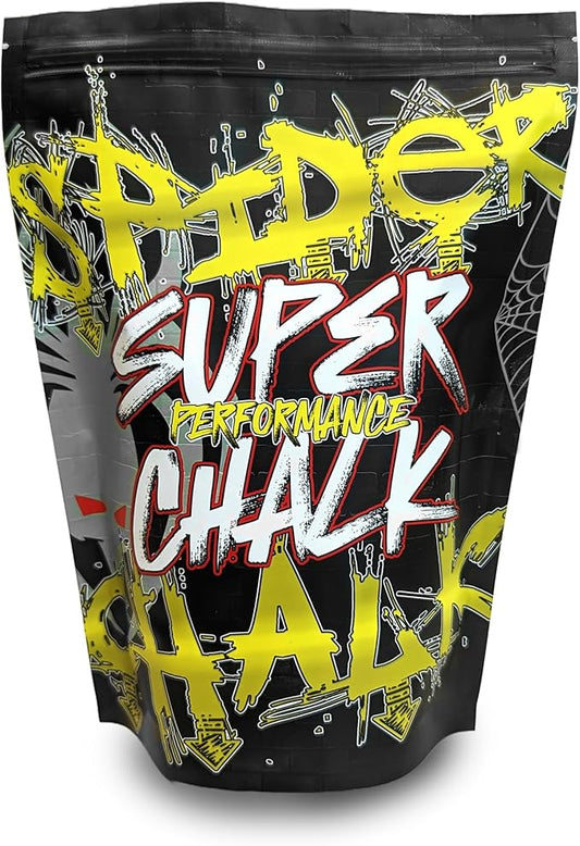 SPIDER CHALK Climbing Chalk Lab-Grade Powder Large 10 oz. Bag. Skin-Friendly, Better Performance - Made in The USA.