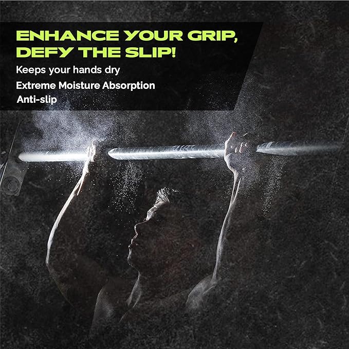 Gym Chalk | Magnesium Carbonate Athletic Chalk for Excellent Grip - Gym Workout Grip Chalk for Weightlifting & Gymnastics.