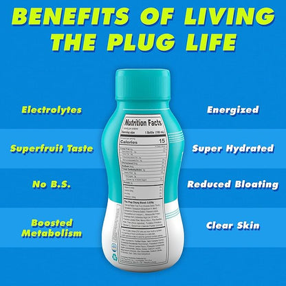The Plug Liver Cleanse Detox & Repair Drink - Plant Based Herbal Electrolyte Drink for Liver Support & Health, Bloating Relief, Restore Antioxidants & Minerals | Liver Complex Energy Drink (12-Pack)