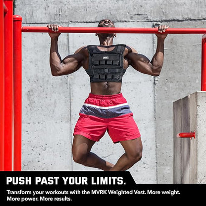 MVRK Weighted Vest Men 18lbs | 28lbs | 35lbs | 45lbs | 65lbs - Weighted Workout Vest With Removable Iron Weights, Heavy Duty Weighted Exercise Vest For Functional Training & Calisthenics - Weight Vest for Men and Women