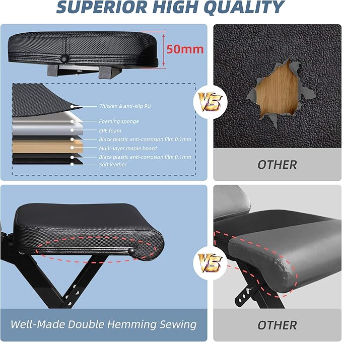 Weight Bench for Home Gym Exercise Workout Equipment 90 Degree