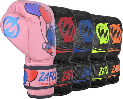 Zafco Kids Boxing Gloves for Kids Junior Muay Thai Kick Boxing Training MMA Punching Bag Children Youth
