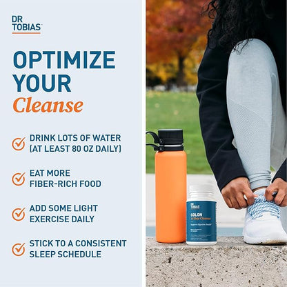 Dr. Tobias Colon 14 Day Cleanse, Advanced Gut Cleanse Detox for Women & Men with Cascara Sagrada, Psyllium Husk, Senna Leaf & Probiotics, Non-GMO Colon Cleanse, 24 Capsules, 1-2 Daily