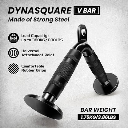 Cable Machine Attachments Combo, Heavy Duty Solid Steel LAT Pulldown Attachments with Exercise Handles & Ankle Straps, Home Gym Machine Accessories