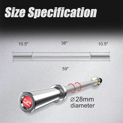 Elevens Olympic Barbell Barbells for Home Gym Fitness Weightlifting